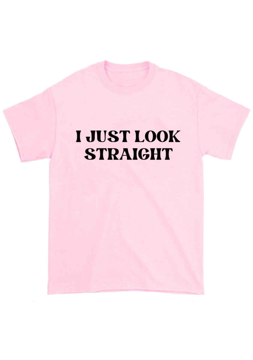 I Just Look Straight Chunky Shirt - cherrykittenI Just Look Straight Chunky Shirt