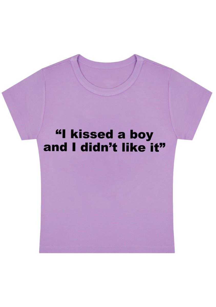 I Kissed A Boy And I Didn't Like It Y2k Baby Tee-cherrykitten-Baby Tees,Pride,Savage,Tops,tt