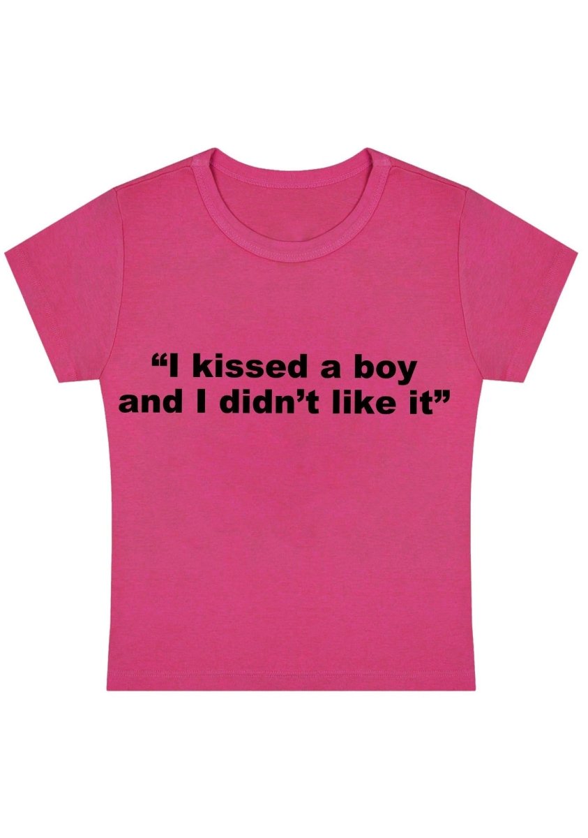 I Kissed A Boy And I Didn't Like It Y2k Baby Tee-cherrykitten-Baby Tees,Pride,Savage,Tops,tt