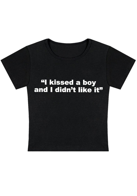 I Kissed A Boy And I Didn't Like It Y2k Baby Tee-cherrykitten-Baby Tees,Pride,Savage,Tops,tt