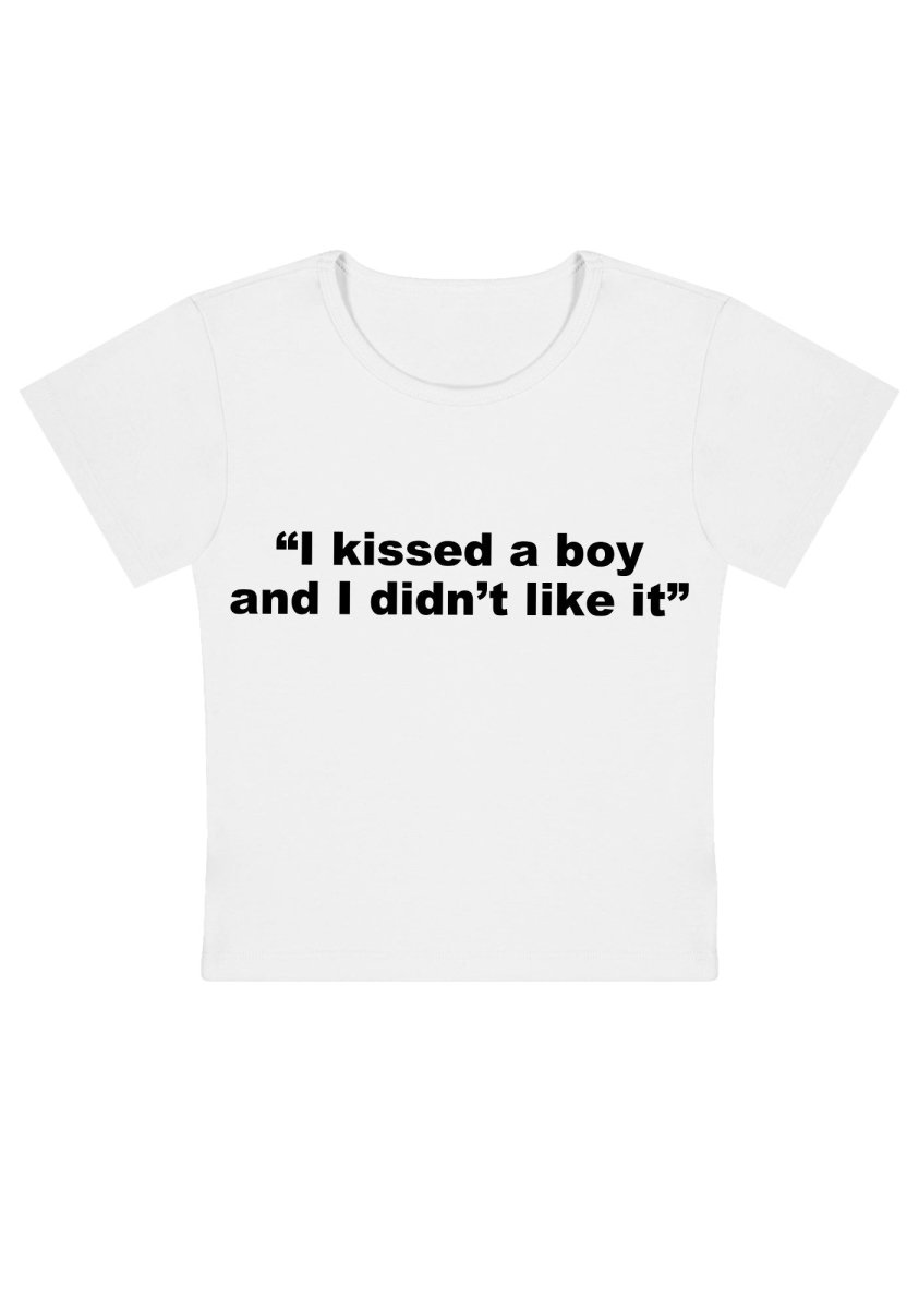 I Kissed A Boy And I Didn't Like It Y2k Baby Tee-cherrykitten-Baby Tees,Pride,Savage,Tops,tt