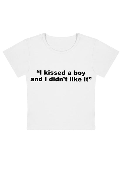 I Kissed A Boy And I Didn't Like It Y2k Baby Tee-cherrykitten-Baby Tees,Pride,Savage,Tops,tt