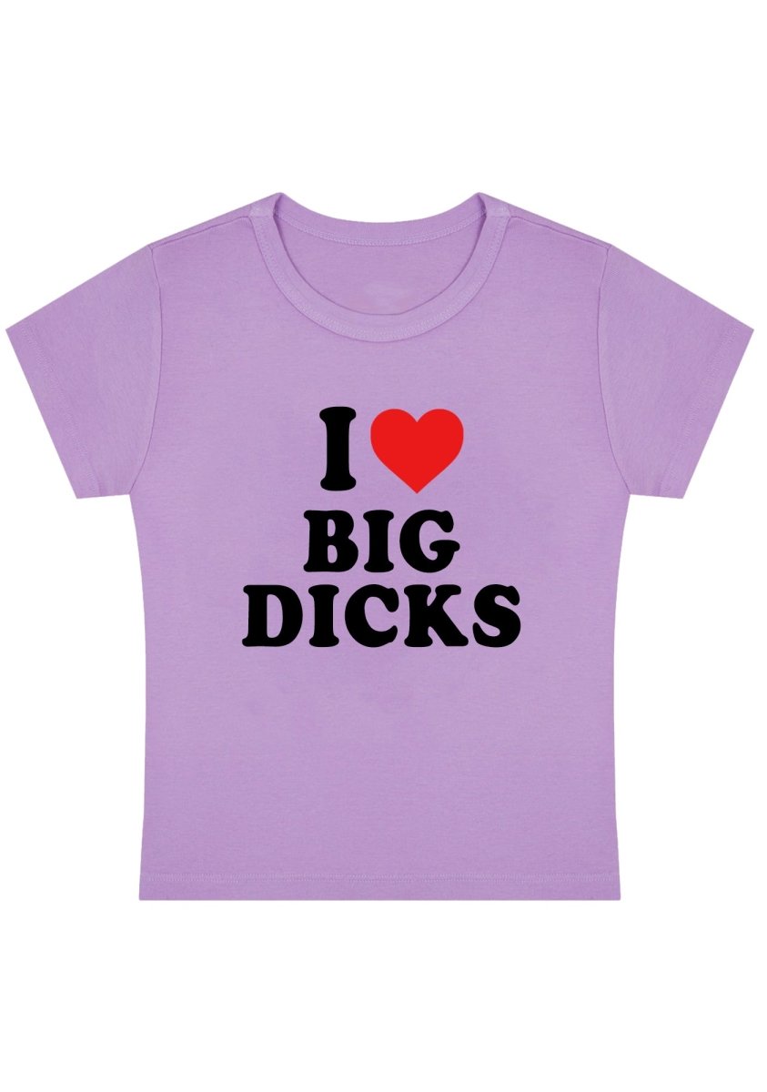 I Love Big Dxxks Y2k Baby Tee - cherrykittenI Love Big Dxxks Y2k Baby Tee