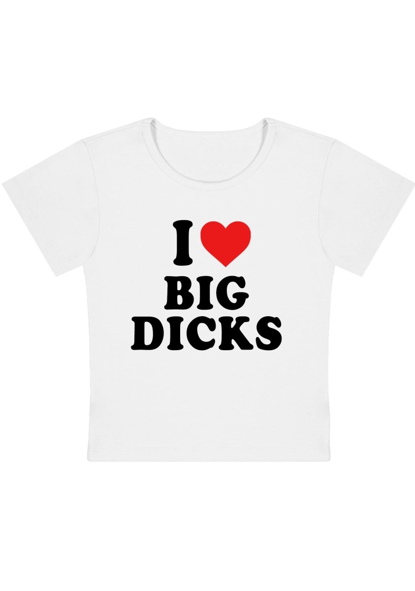 I Love Big Dxxks Y2k Baby Tee - cherrykittenI Love Big Dxxks Y2k Baby Tee