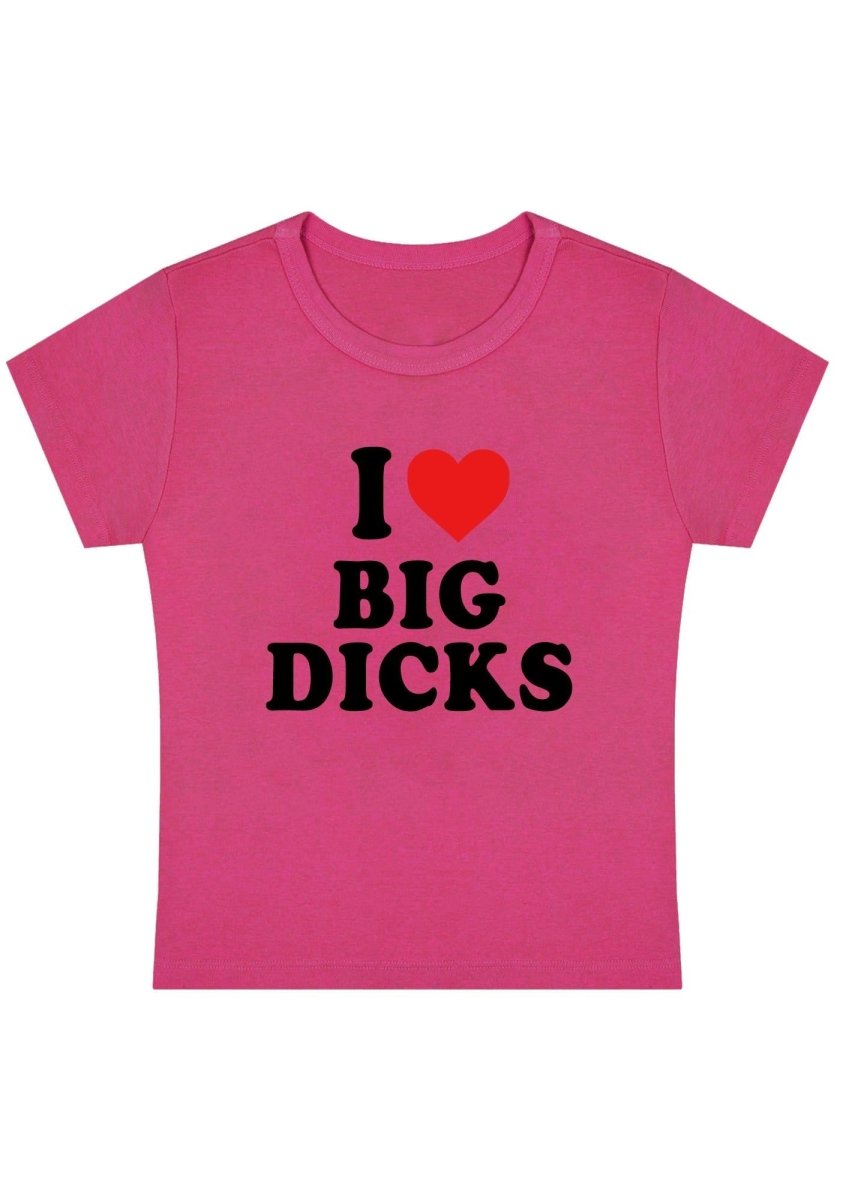 I Love Big Dxxks Y2k Baby Tee - cherrykittenI Love Big Dxxks Y2k Baby Tee