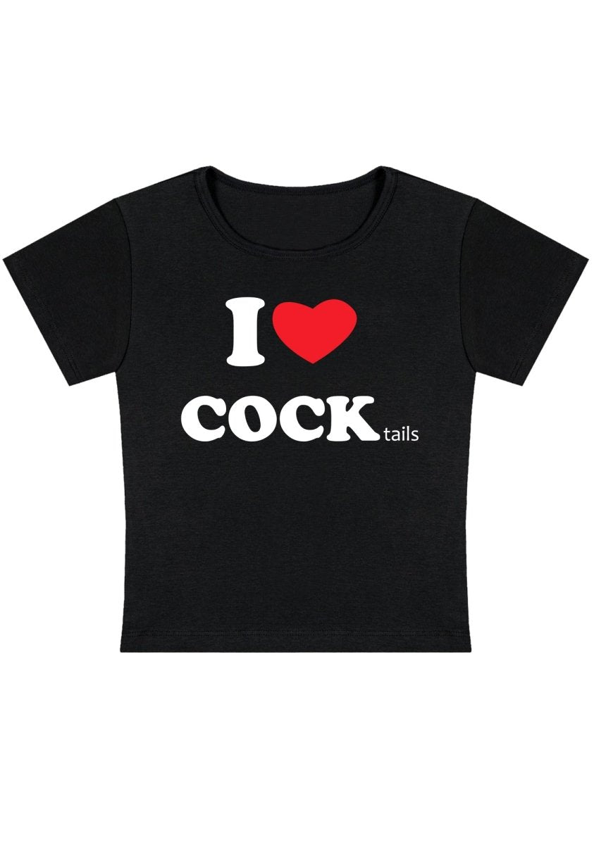 I Love Cocktails Y2K Baby Tee - cherrykittenI Love Cocktails Y2K Baby Tee