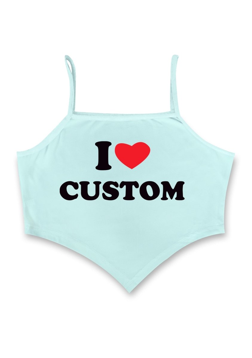 I Love Custom Bandana Crop Tank - cherrykittenI Love Custom Bandana Crop Tank