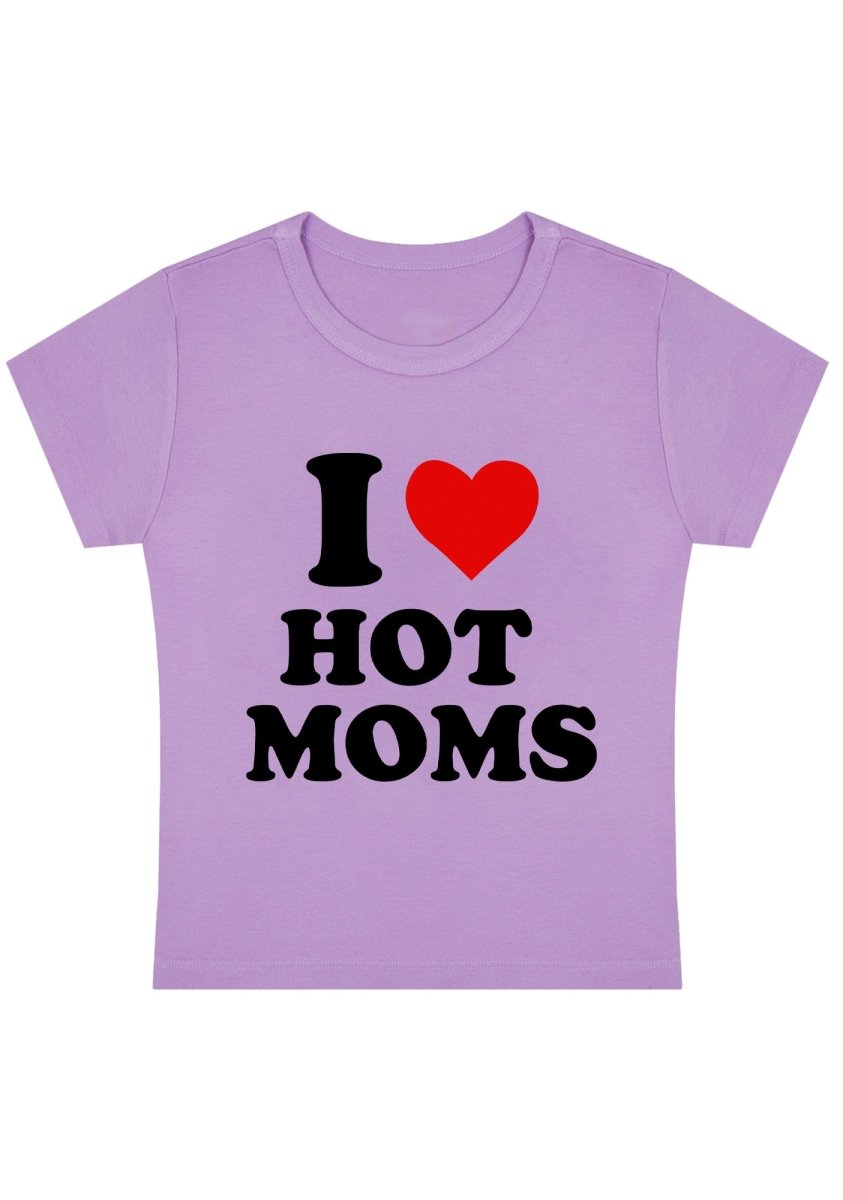 I Love Hot Moms Y2K Baby Tee - cherrykittenI Love Hot Moms Y2K Baby Tee