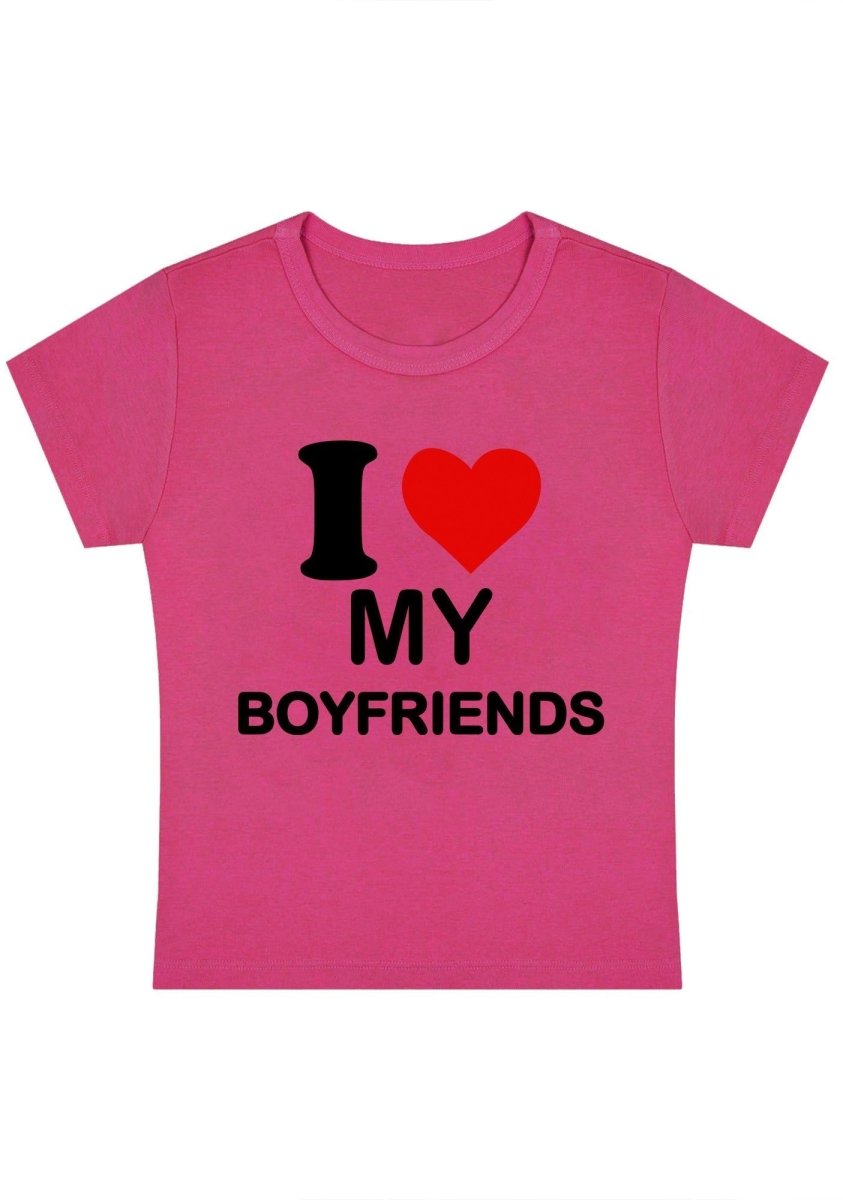 I Love My Boyfriends Y2k Baby Tee - cherrykittenI Love My Boyfriends Y2k Baby Tee