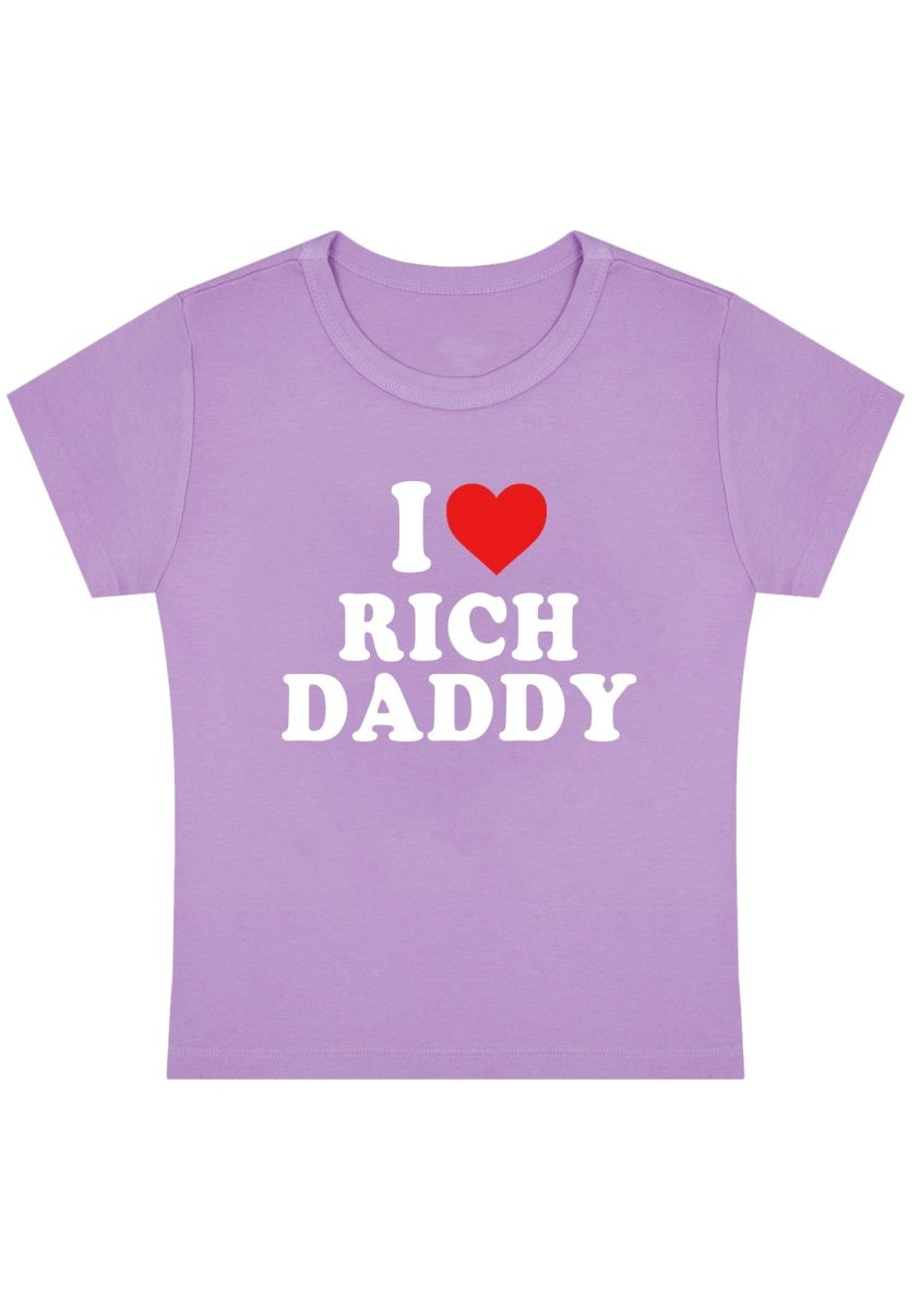 I Love Rich Daddy Y2k Baby Tee - cherrykittenI Love Rich Daddy Y2k Baby Tee