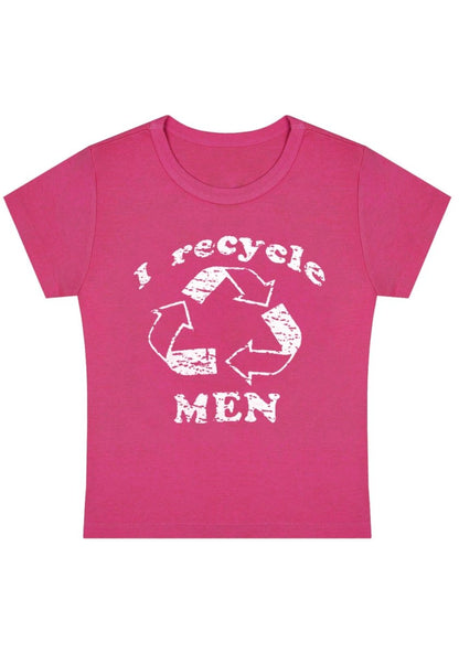 I Recycle Men Y2k Baby Tee-cherrykitten-Baby Tees,Savage,Tops