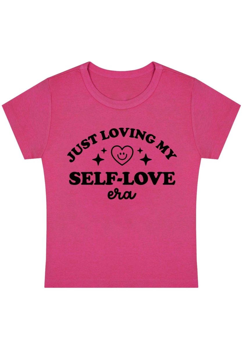 Just Love My Self-Love Era Y2K Baby Tee - cherrykittenJust Love My Self-Love Era Y2K Baby Tee