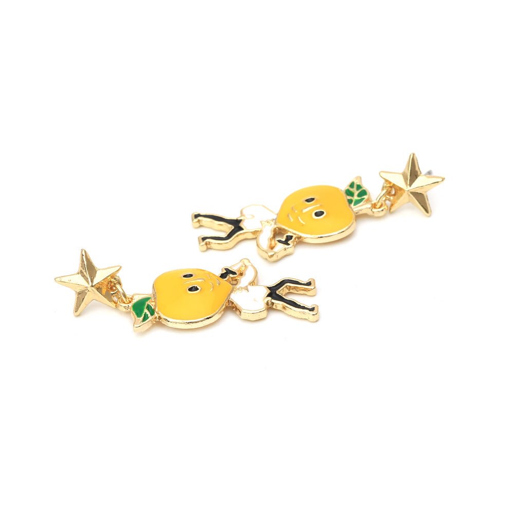 Lemon Singer Earbob Earrings - cherrykittenLemon Singer Earbob Earrings