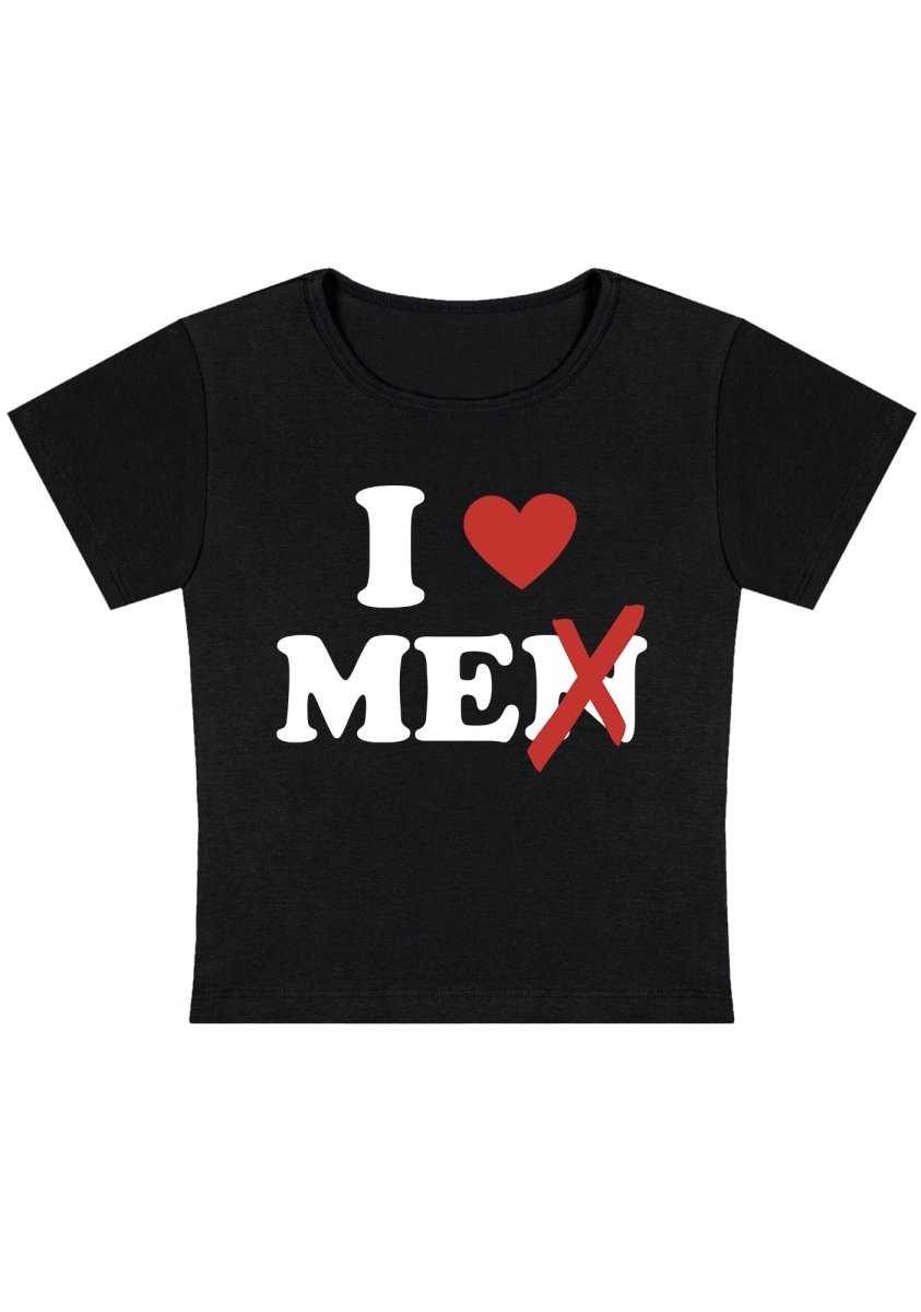 Love Me Not Men Y2k Baby Tee - cherrykittenLove Me Not Men Y2k Baby Tee