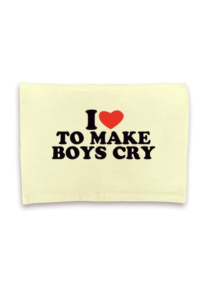 Love To Make Boys Cry Crop Tube - cherrykittenLove To Make Boys Cry Crop Tube