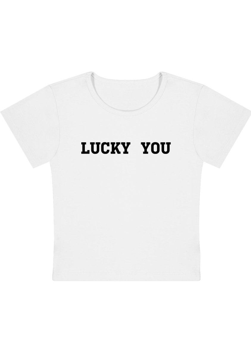 Lucky You Y2K Baby Tee - cherrykittenLucky You Y2K Baby Tee