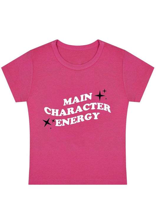 Main Character Energy Y2k Baby Tee-cherrykitten-Baby Tees,Savage,Tops