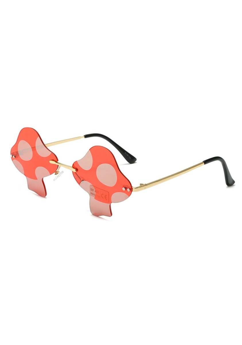 Mushroom and Strawberry Y2K Sunglasses - cherrykittenMushroom and Strawberry Y2K Sunglasses