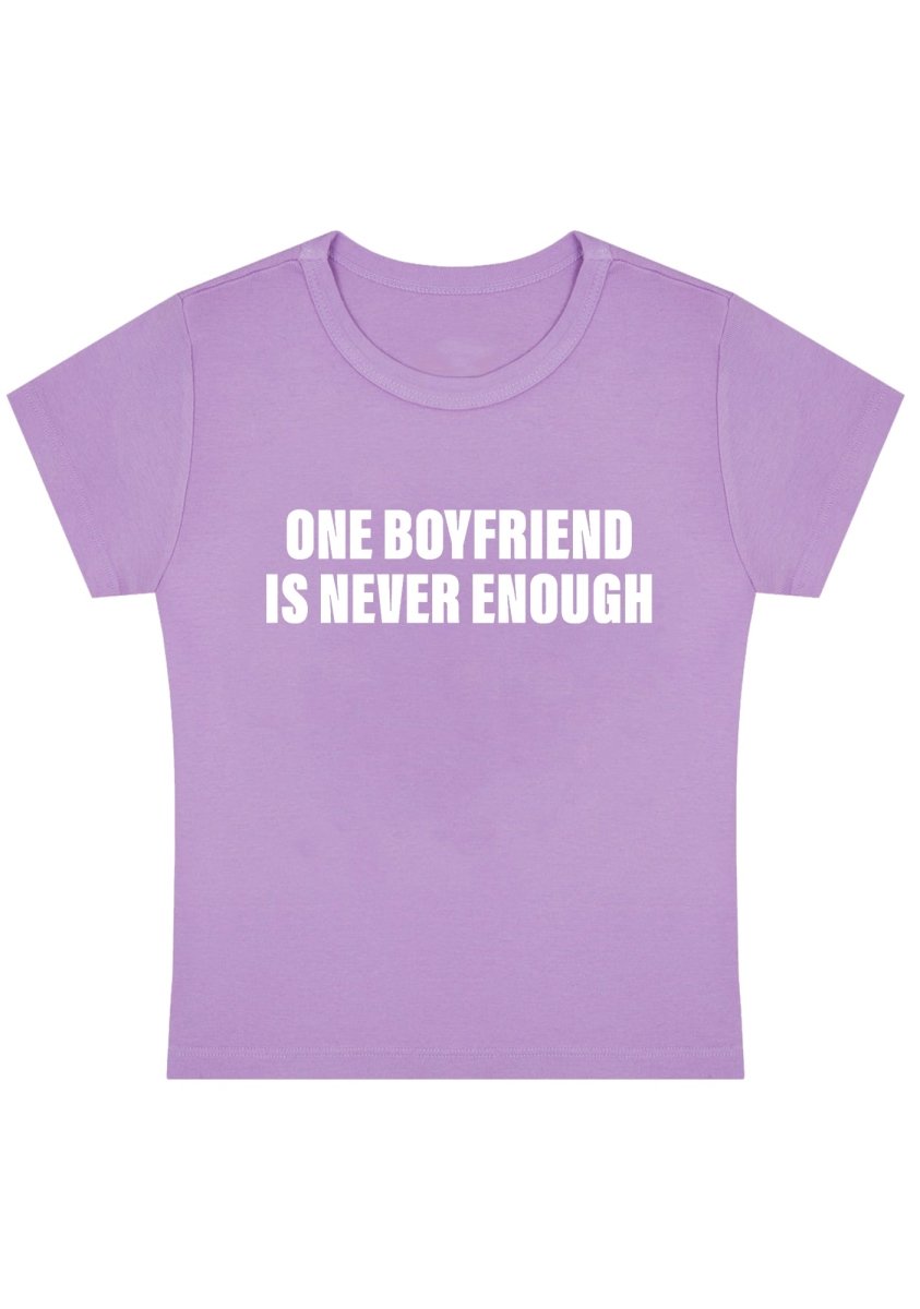One Boyfriend Is Never Enough Y2K Baby Tee - cherrykittenOne Boyfriend Is Never Enough Y2K Baby Tee