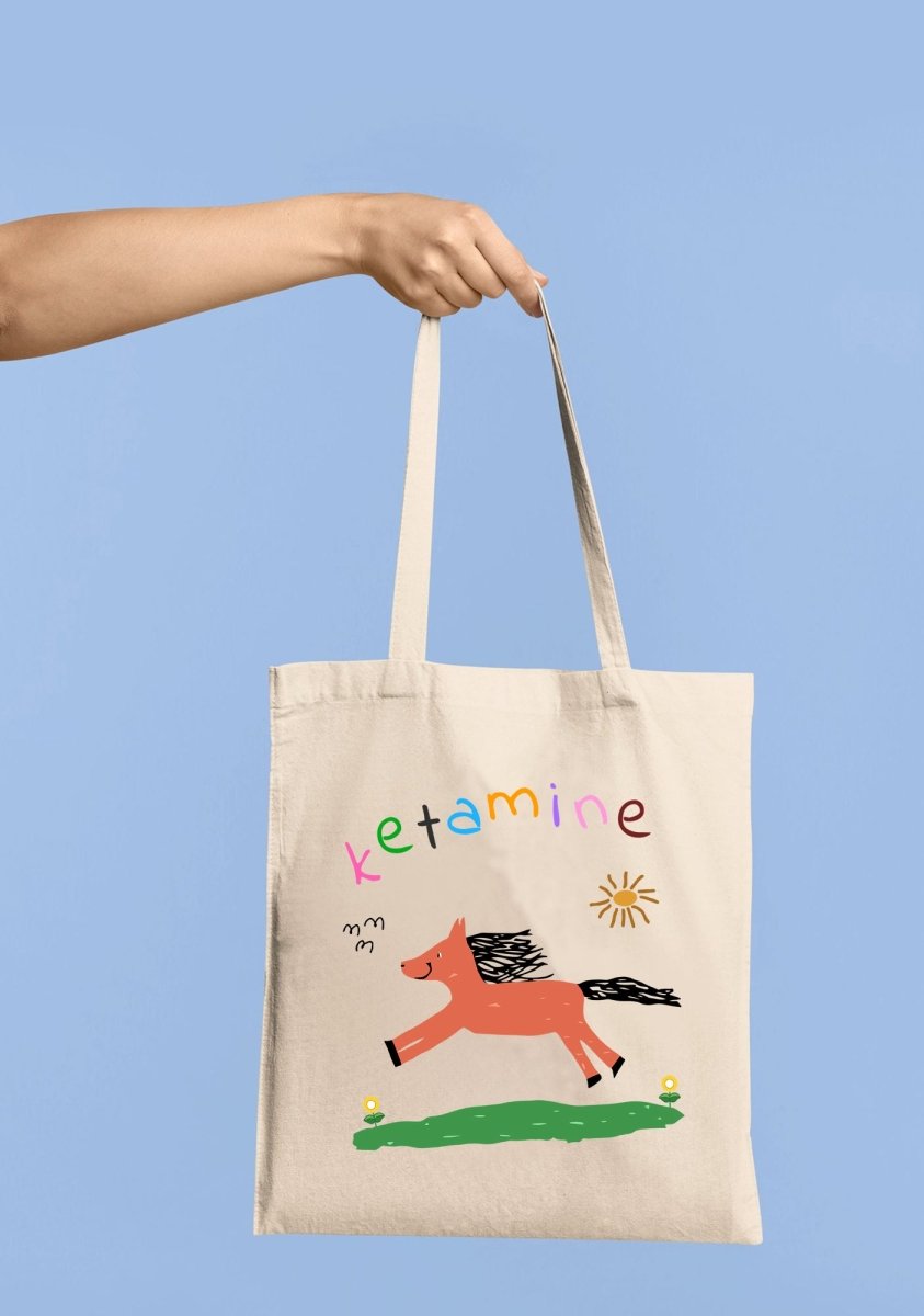 Orange Pony Canvas Tote Bag - cherrykittenOrange Pony Canvas Tote Bag
