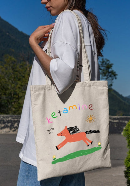 Orange Pony Canvas Tote Bag - cherrykittenOrange Pony Canvas Tote Bag