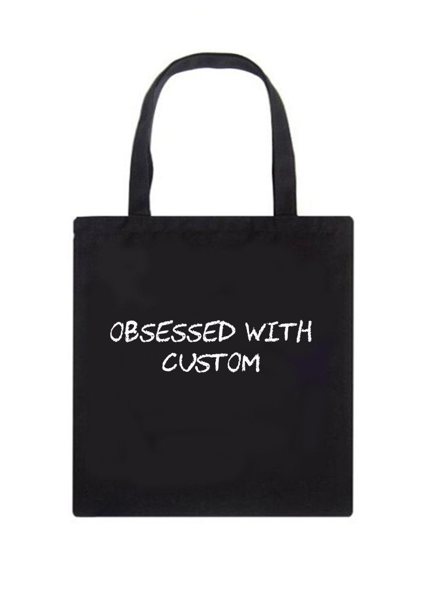 Personalized Obsessed Canvas Tote Bag - cherrykittenPersonalized Obsessed Canvas Tote Bag