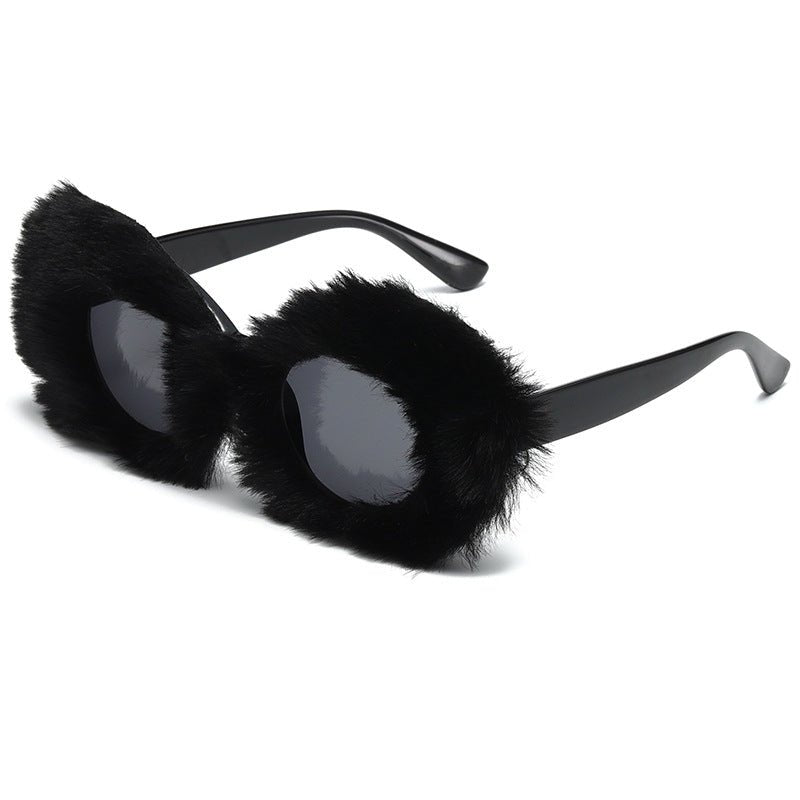 Plush Cat Eyes Funky Sunglasses - cherrykittenPlush Cat Eyes Funky Sunglasses