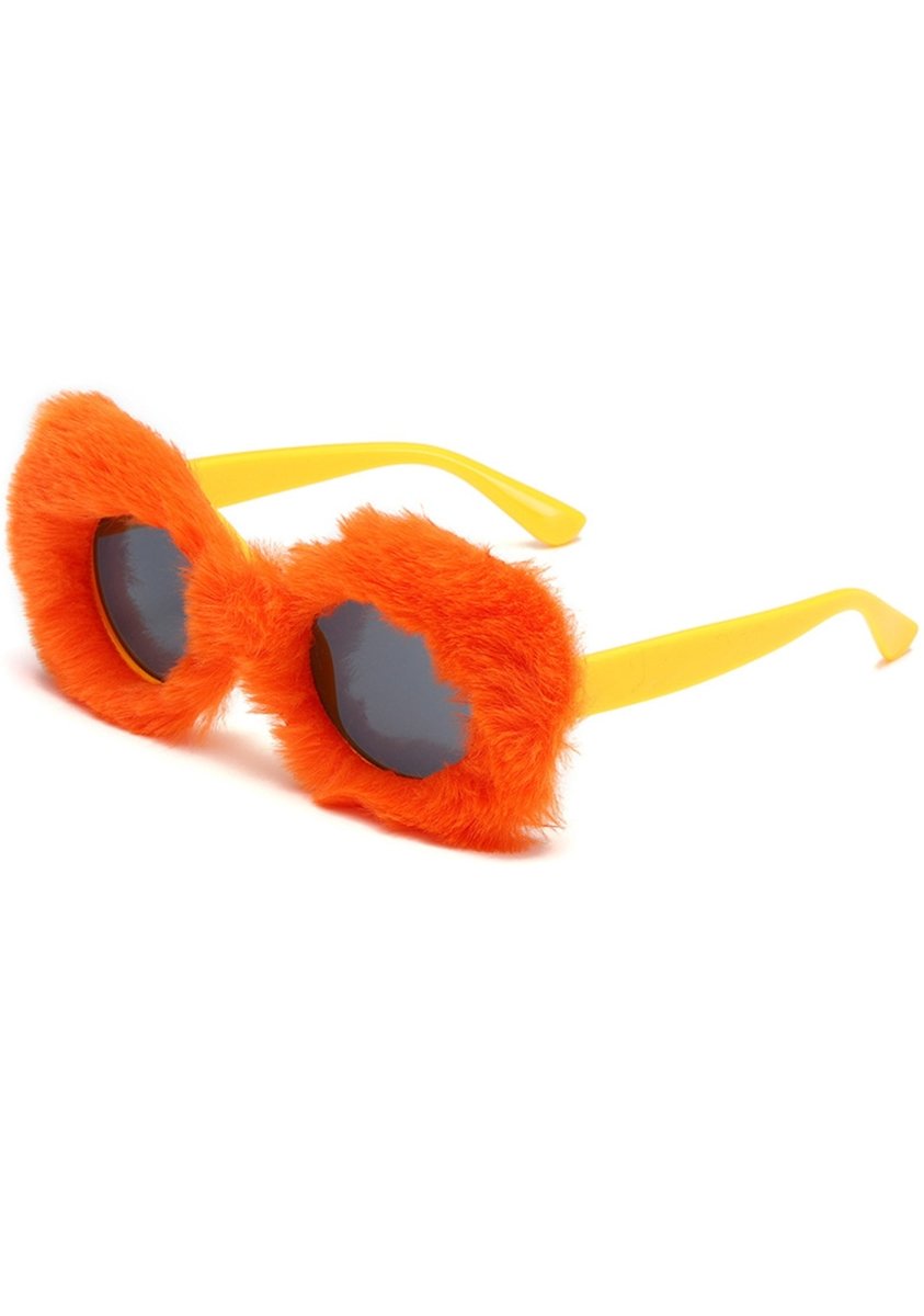 Plush Cat Eyes Funky Sunglasses - cherrykittenPlush Cat Eyes Funky Sunglasses