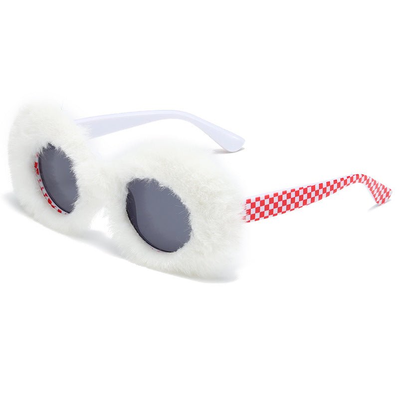 Plush Cat Eyes Funky Sunglasses - cherrykittenPlush Cat Eyes Funky Sunglasses