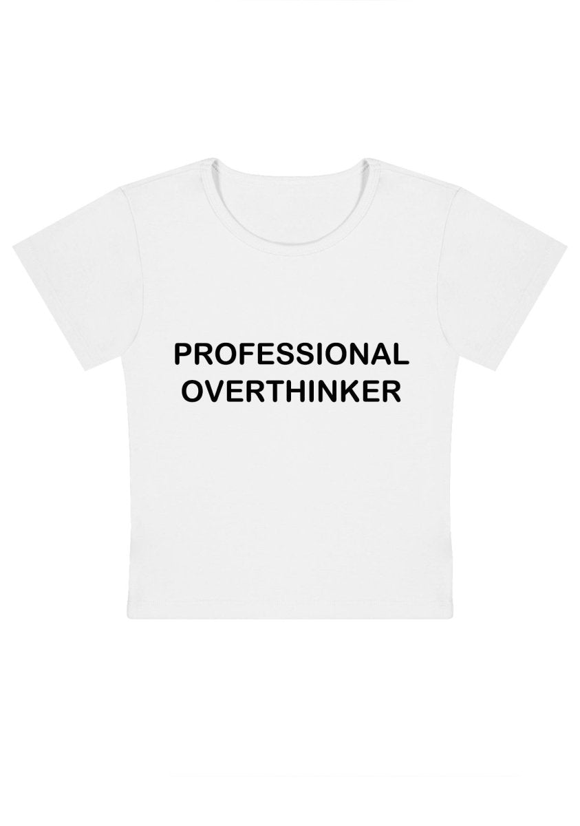 Professional  Overthinker Y2k Baby Tee-cherrykitten-Baby Tees,Tops