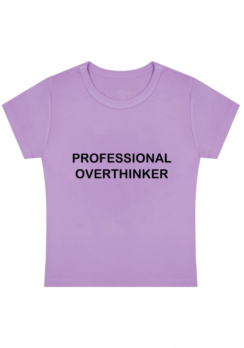 Professional  Overthinker Y2k Baby Tee-cherrykitten-Baby Tees,Tops