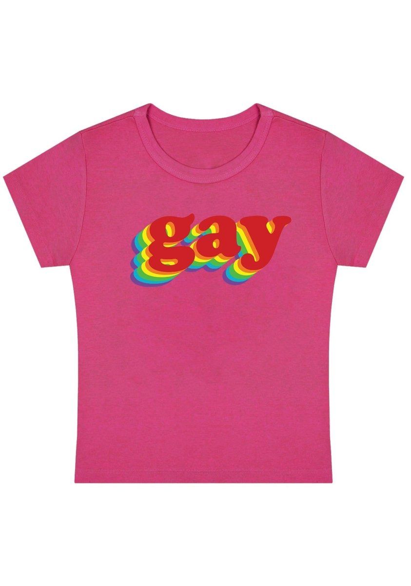 Rainbow Gay Y2k Baby Tee-cherrykitten-Baby Tees,Pride,Tops