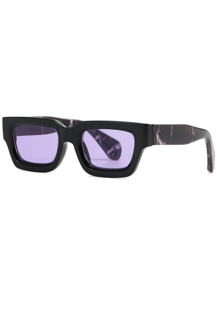 Rectangular Thick Frame Cat Eyes Sunglasses - cherrykittenRectangular Thick Frame Cat Eyes Sunglasses