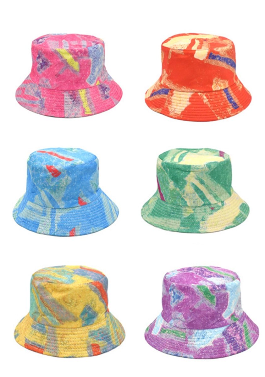 Render Print Bucket Girl Hat - cherrykittenRender Print Bucket Girl Hat
