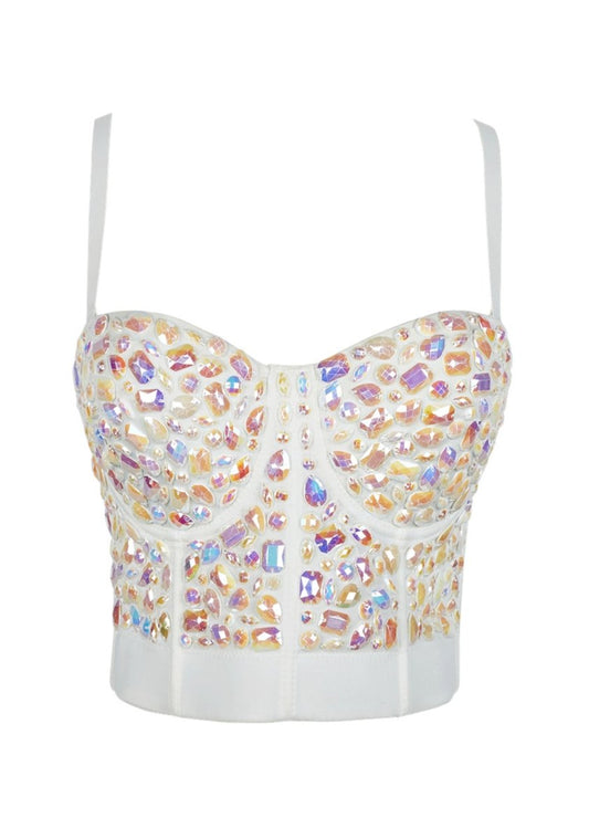 Shapewear Beaded Acrylic Corset Top - cherrykittenShapewear Beaded Acrylic Corset Top