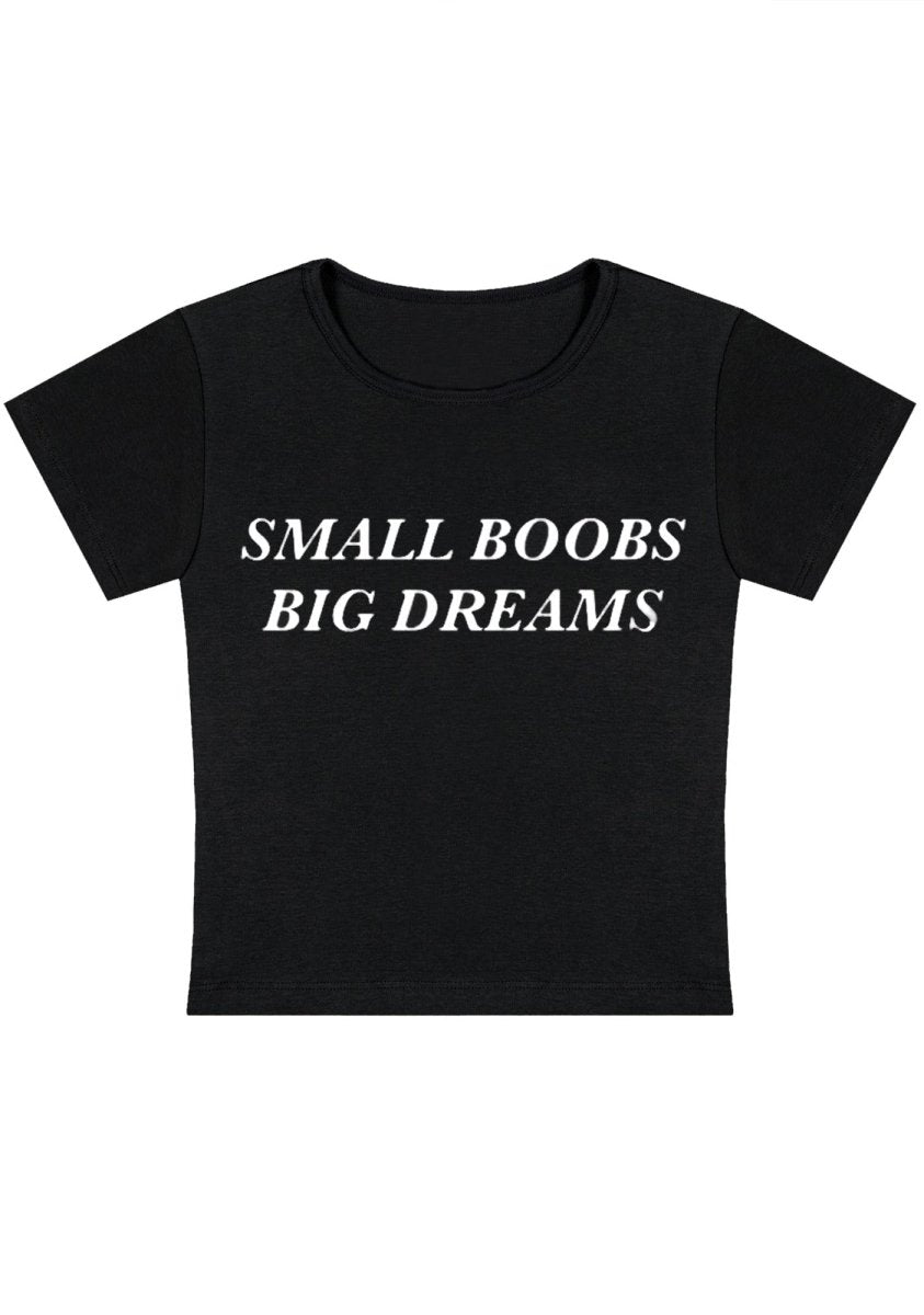 Small But Big Dreams Y2k Baby Tee - cherrykittenSmall But Big Dreams Y2k Baby Tee