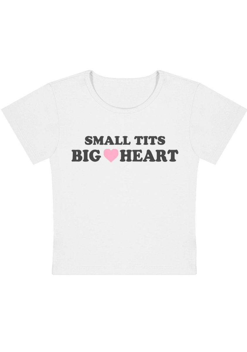 Small But Big Heart Y2K Baby Tee - cherrykittenSmall But Big Heart Y2K Baby Tee