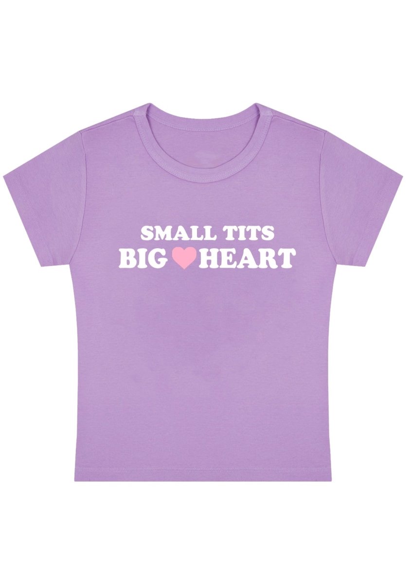 Small But Big Heart Y2K Baby Tee - cherrykittenSmall But Big Heart Y2K Baby Tee