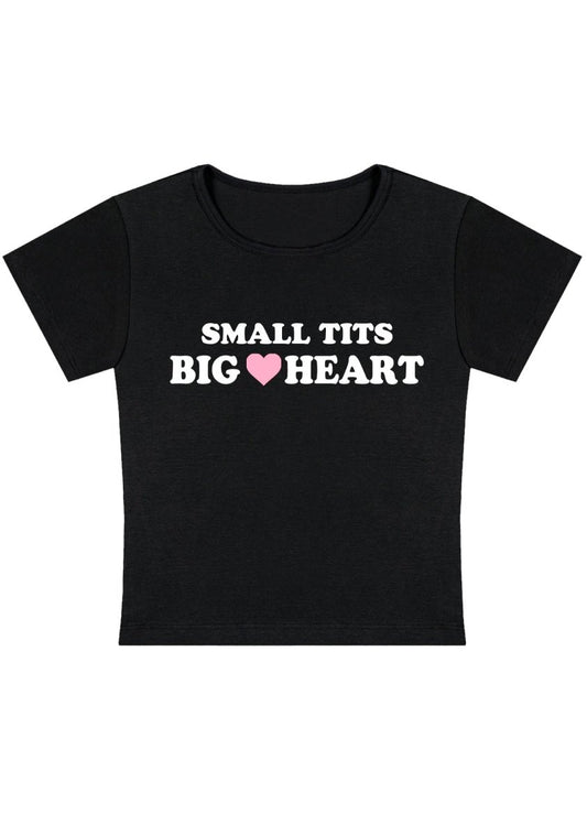 Small But Big Heart Y2K Baby Tee - cherrykittenSmall But Big Heart Y2K Baby Tee