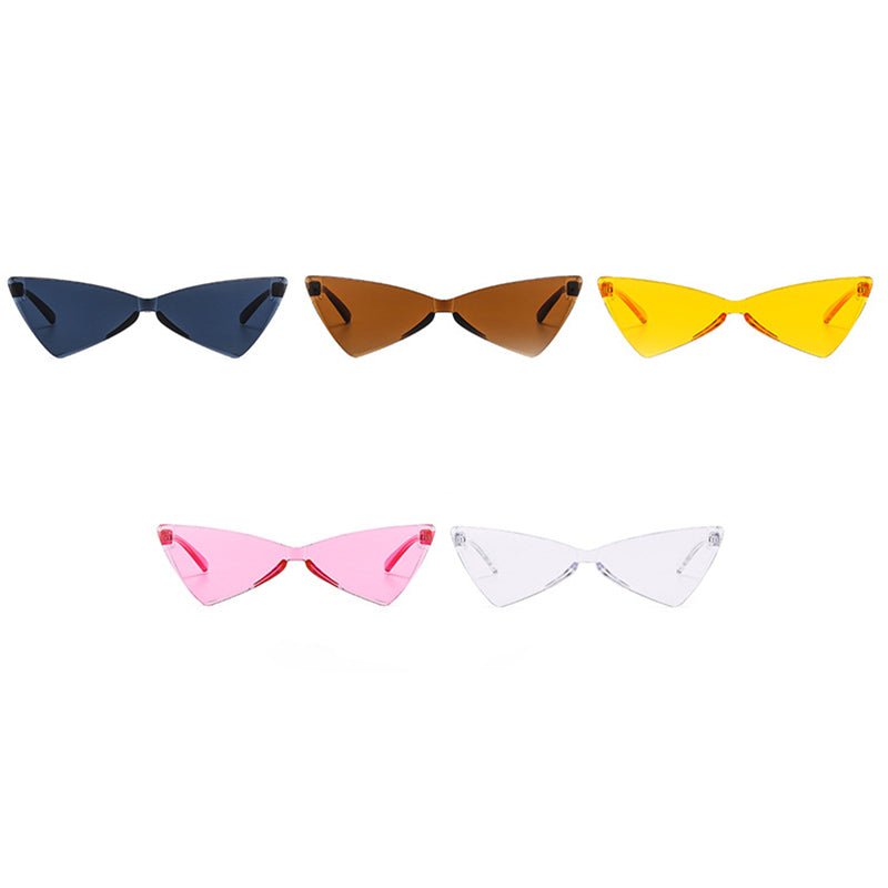 Solid Triangle Butterfly Knot Sunglasses - cherrykittenSolid Triangle Butterfly Knot Sunglasses