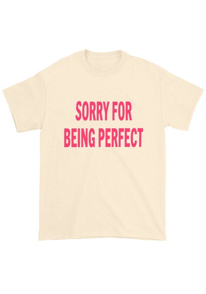 Sorry For Being Perfect Chunky Shirt - cherrykittenSorry For Being Perfect Chunky Shirt