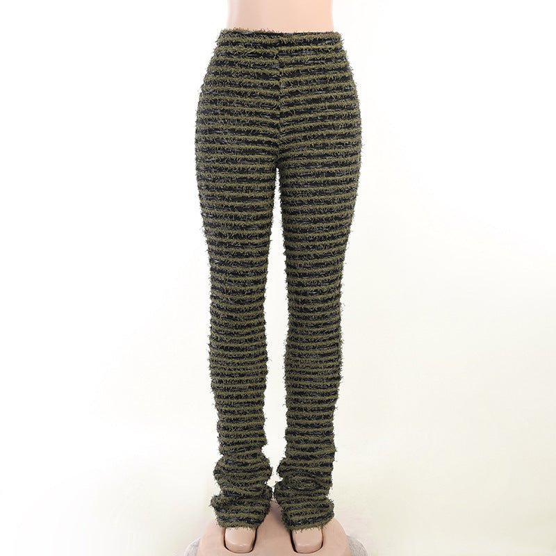 Striped Slim Fit Pants - cherrykittenStriped Slim Fit Pants