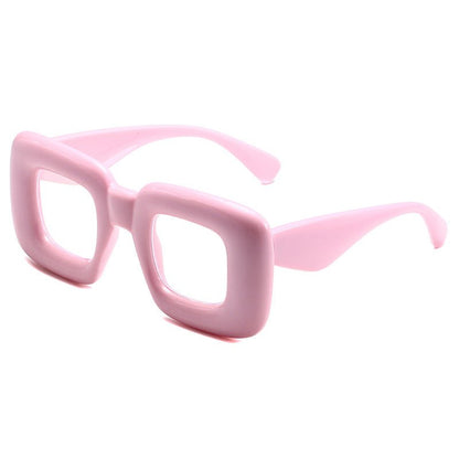 Thick Frame Transparent Retro Sunglasses - cherrykittenThick Frame Transparent Retro Sunglasses