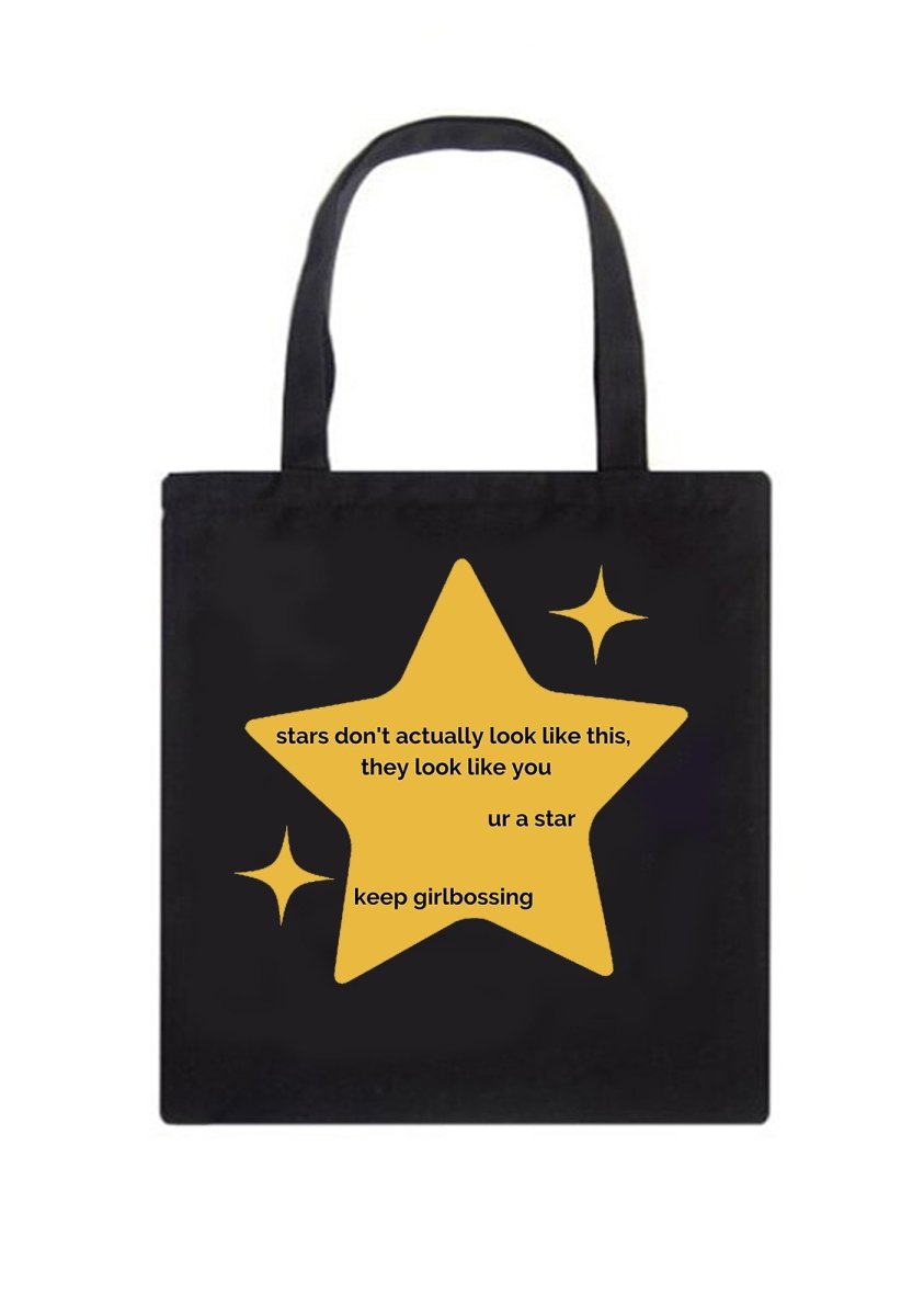 U R A Star Canvas Tote Bag - cherrykittenU R A Star Canvas Tote Bag