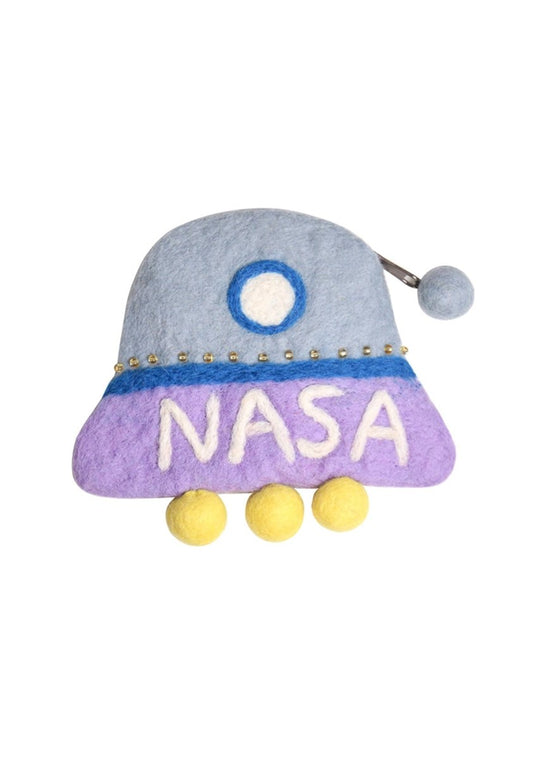 UFO Wool Felt Change Purse - cherrykittenUFO Wool Felt Change Purse