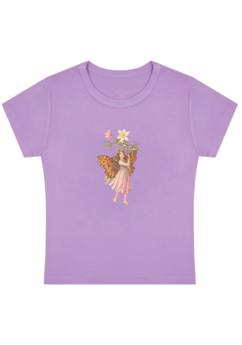 Vintage Flower Fairy Y2K Baby Tee - cherrykittenVintage Flower Fairy Y2K Baby Tee