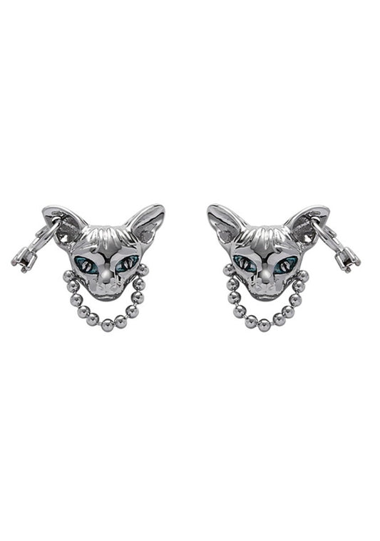 Wild Cat Silver Earnail Earrings - cherrykittenWild Cat Silver Earnail Earrings