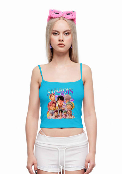 Kpop Boys Y2K Spaghetti Strap Cami Cherrykitten