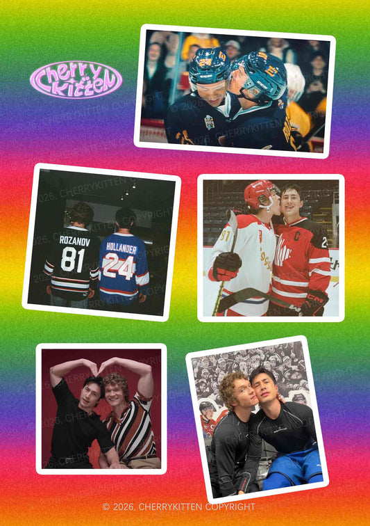 Hockey Hunk HR Y2K Sticker Cherrykitten