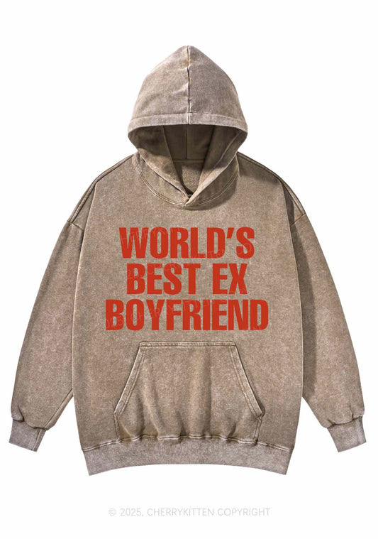 Best Ex Boyfriend Y2K Washed Hoodie Cherrykitten